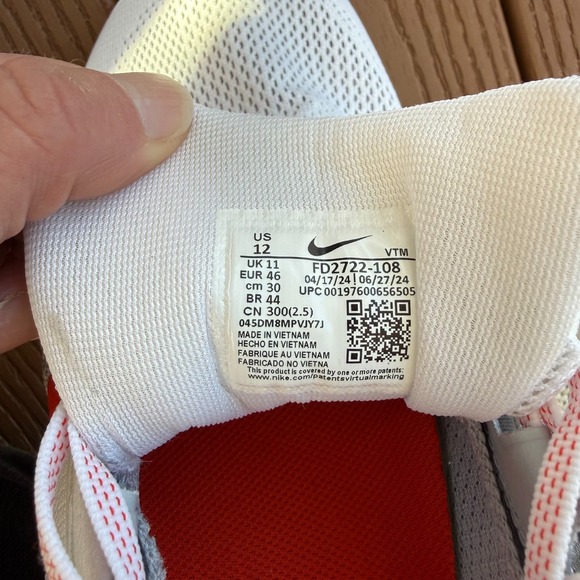 Nike Air Zoom Pegasus 41 Men's Size 12 White/Picante Red-Wolf Grey FD2722 108 - Picture 9 of 14